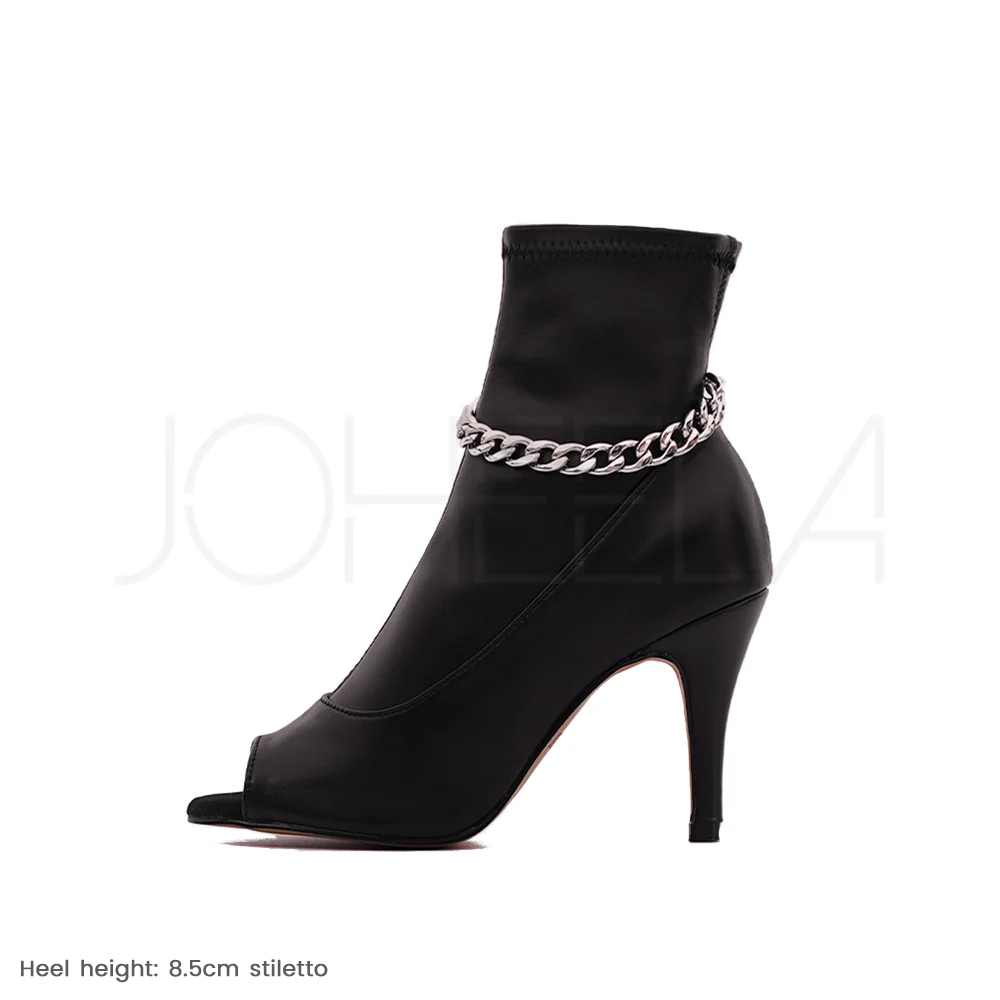 Ana - Chaînes argentées - Talons stilettos - Personnalisable - Image 6