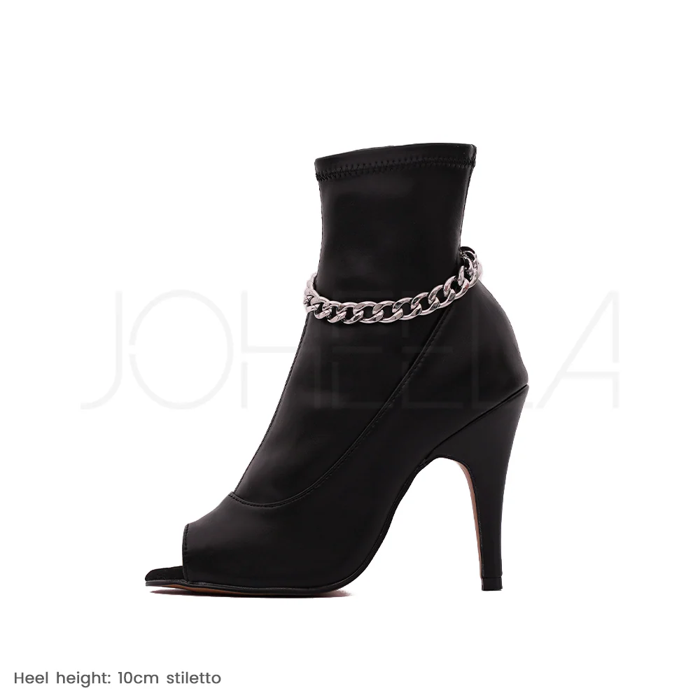 Ana - Chaînes argentées - Talons stilettos - Personnalisable - Image 7