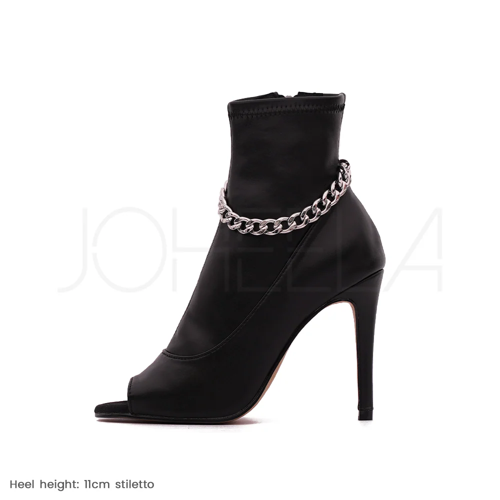 Ana - Chaînes argentées - Talons stilettos - Personnalisable - Image 8