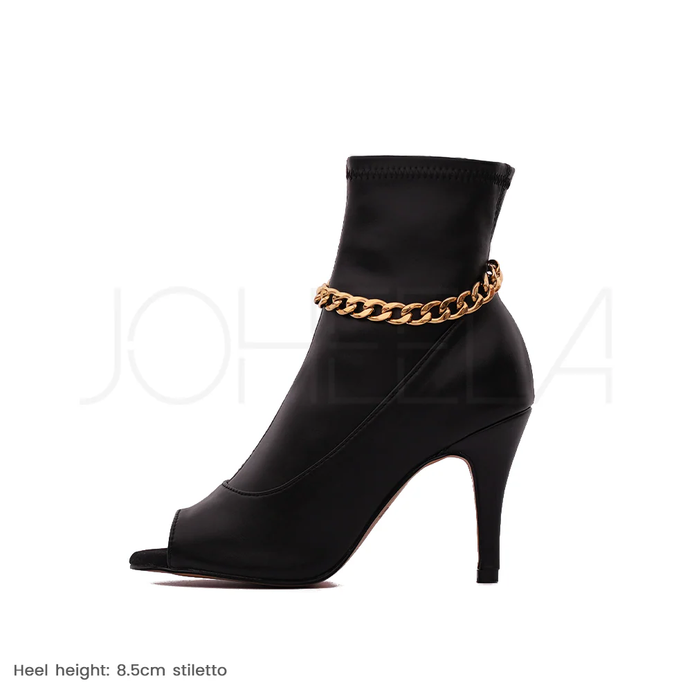 Ana - Chaînes dorées - Talons stilettos - Personnalisable - Image 6