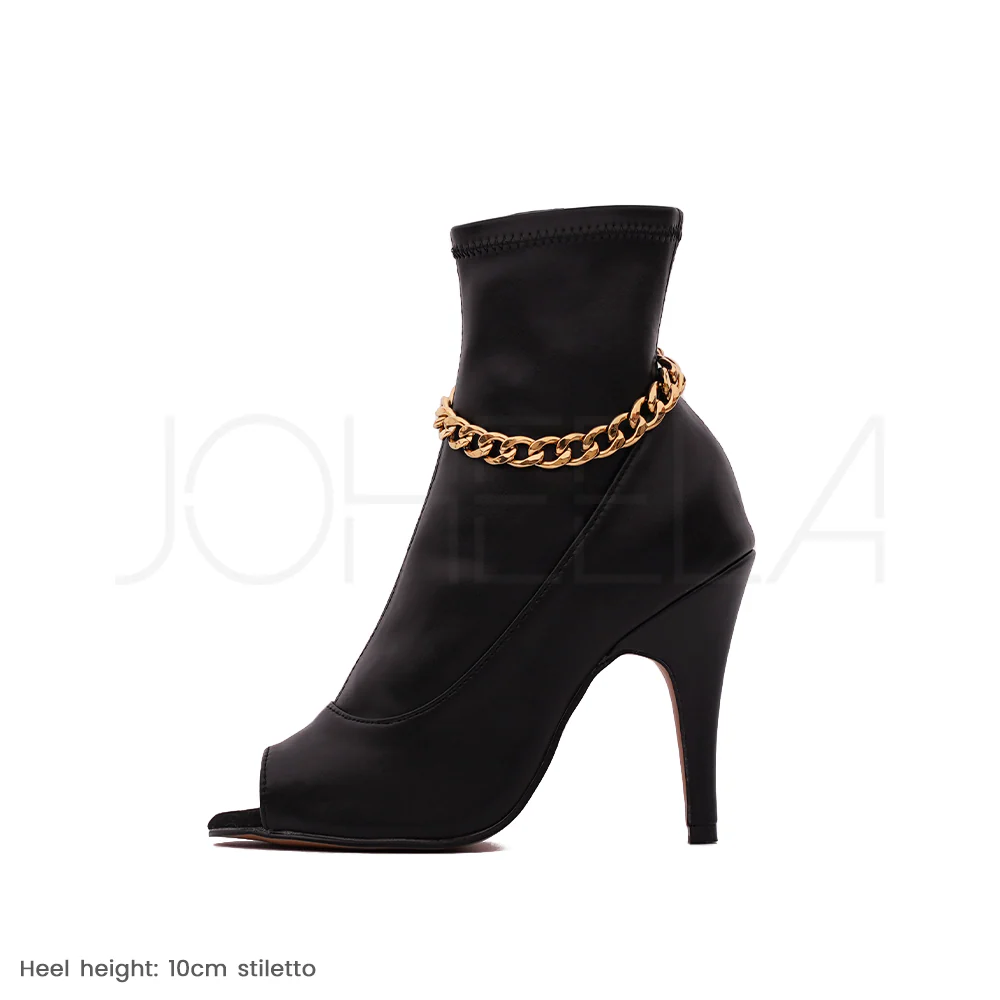Ana - Chaînes dorées - Talons stilettos - Personnalisable - Image 7