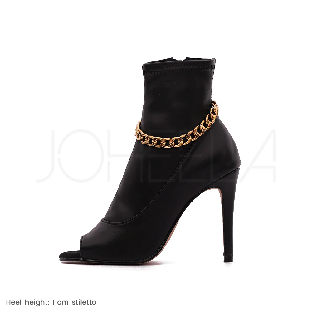 Ana - Chaînes dorées - Talons stilettos - Personnalisable - Image 8