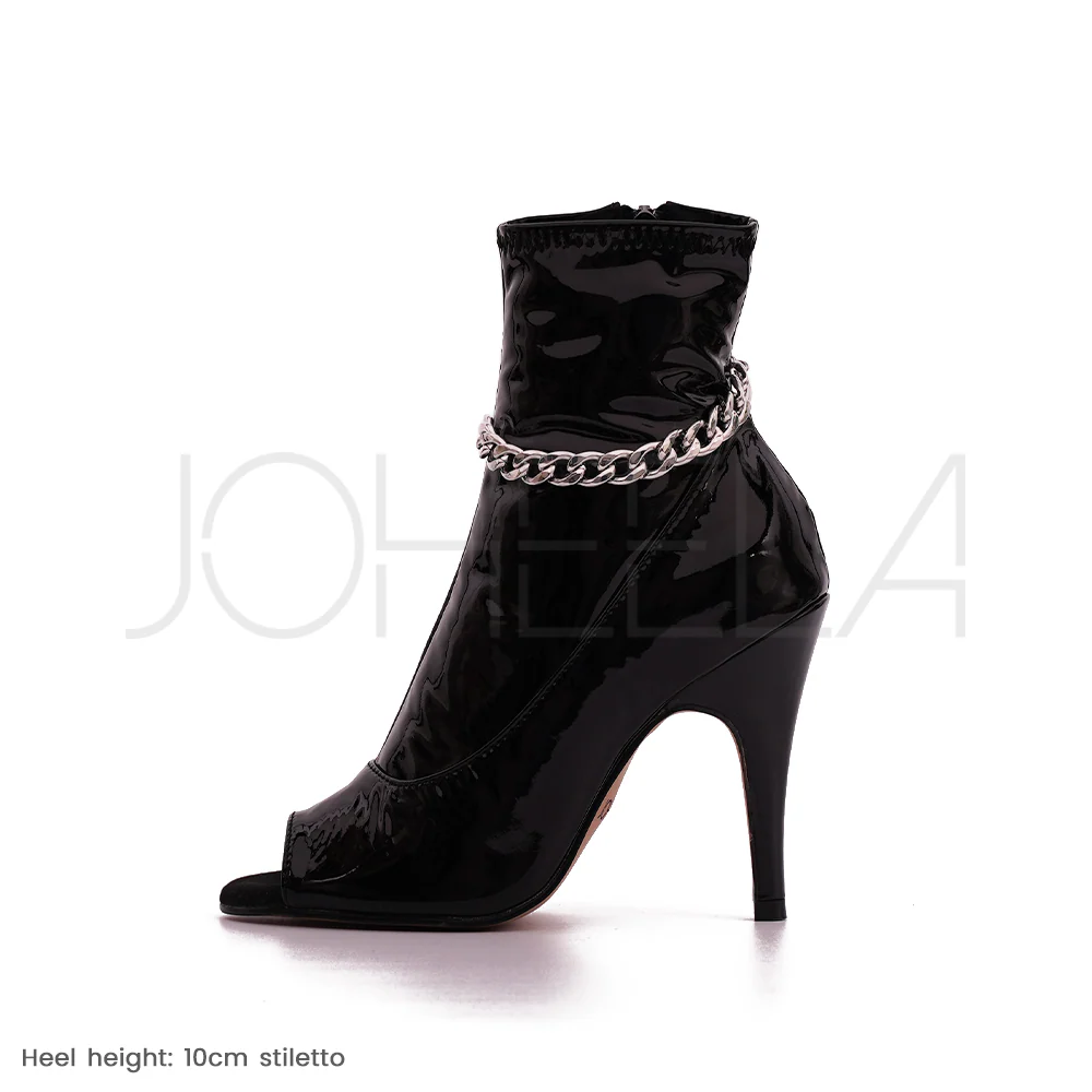 Aria - Chaînes argentées - Talons stilettos - Prête à expédier - Image 7