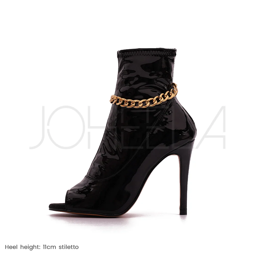 Aria - Chaînes dorées - Talons stilettos - Prête à expédier - Image 8
