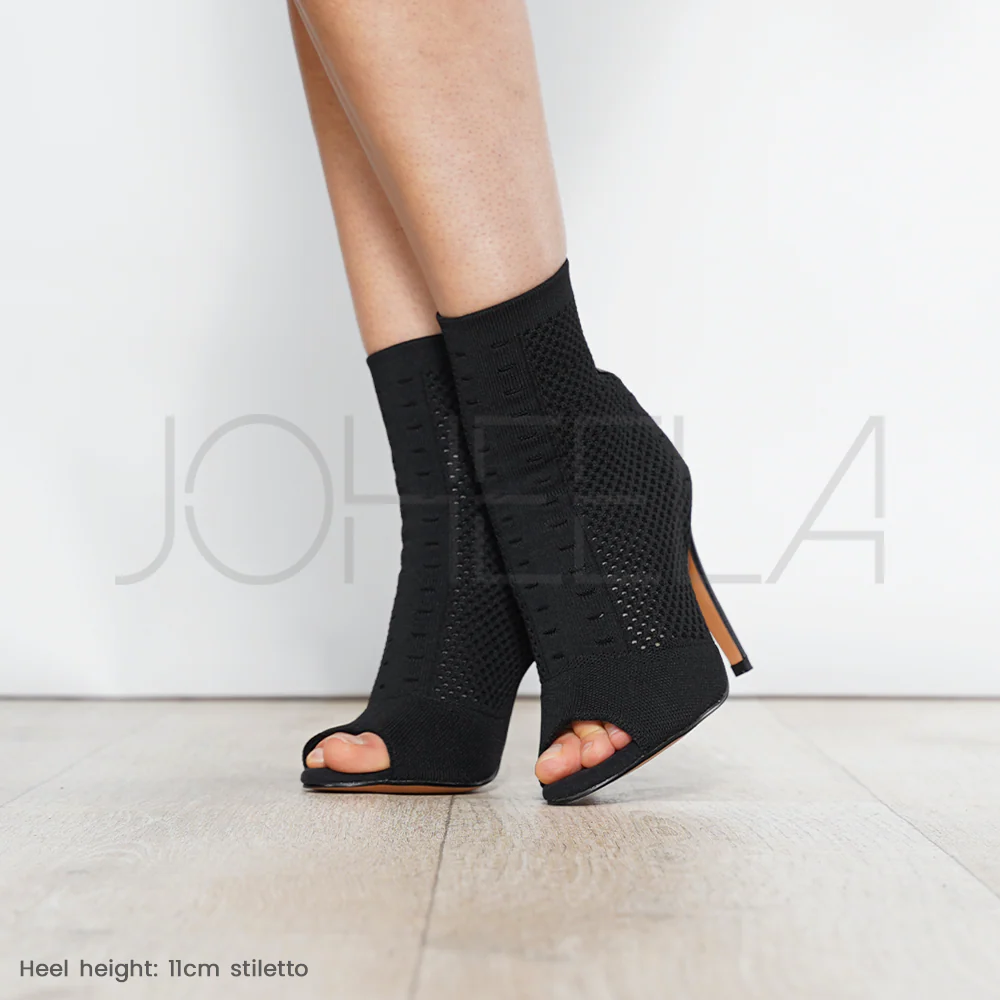 Lou noir - Talons stilettos - Prête à expédier - Image 5