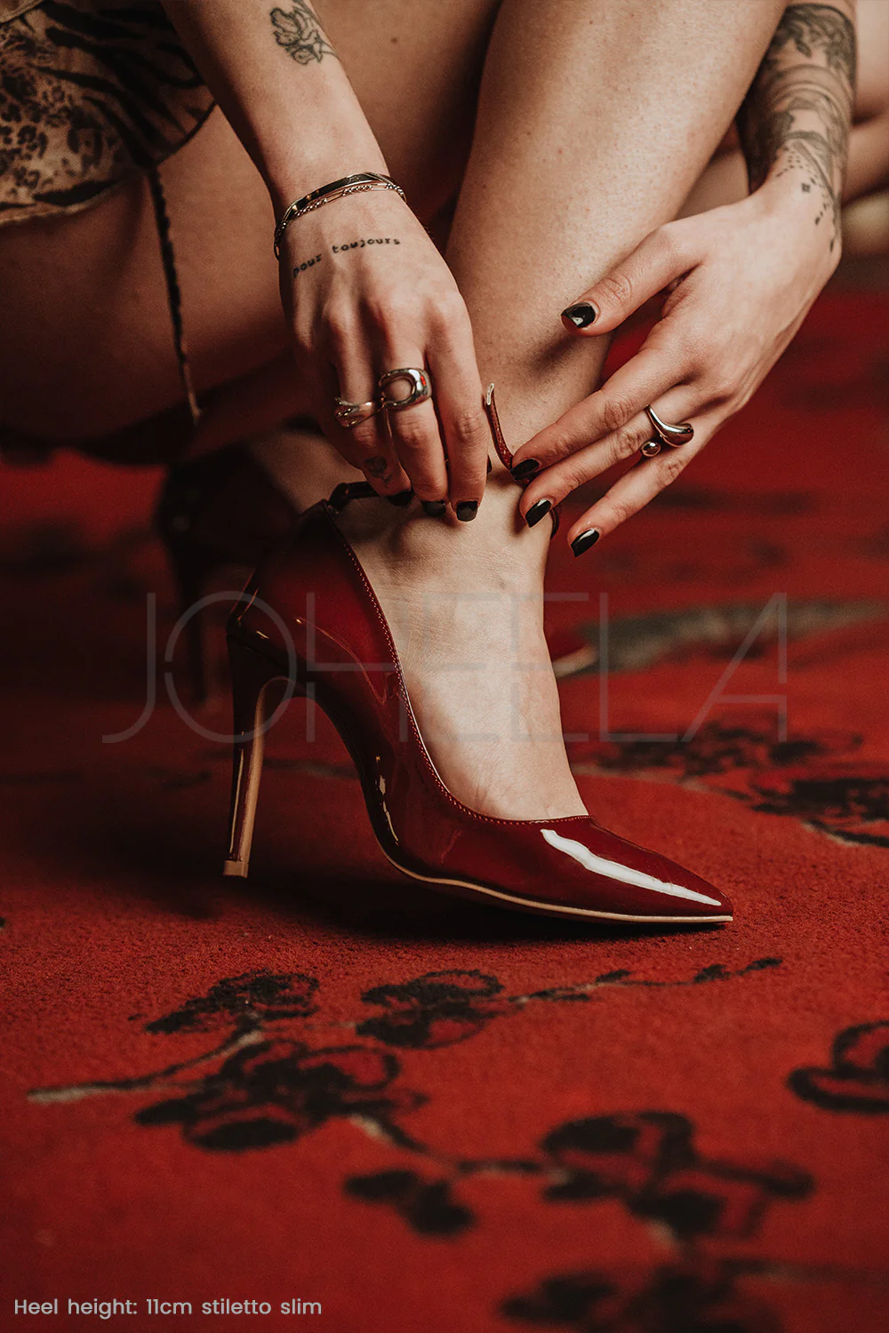 Sabrina bordeaux - Talons stilettos - Prête à expédier - Image 6